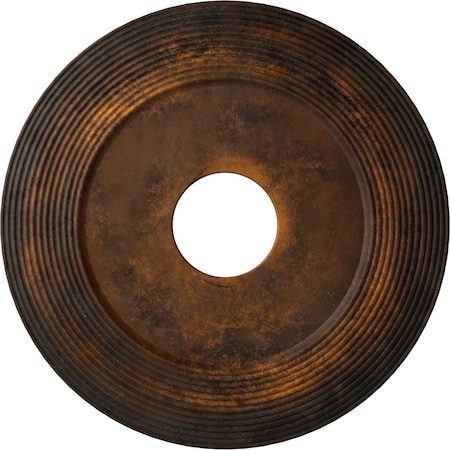 Ekena Millwork Adonis Ceiling Medallion (Fits Canopies up to 10 1/4"), Hnd-Painted Rust, 16 1/8"OD x 3 5/8"ID x 1"P CM16ADRUS
